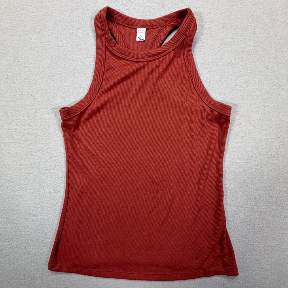 Old‎ Navy Women Tank Top Slim Rust Ribbed Racerback Ultralite XS Petite